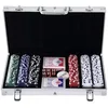 Image de HOMCOM Mallette de Poker Coffret de Poker Complet 300 Jetons 2 Clés Alu