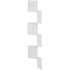 Image de HOMCOM Étagère d'angle Murale de Rangement Forme Zigzag 20L x 20l x 126H cm 5 Niveaux Bois Blanche