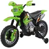 Image de HOMCOM Moto Cross Électrique Enfants Batterie 6 V 102x58x66cm Vert et Noir