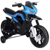 Image de HOMCOM Moto électrique pour Enfants de 3-6 Ans 25 W 6 V 3 Km/h Effets Lumineux et sonores roulettes Amovibles Charge Max. 30 kg Bleu