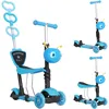 Image de HOMCOM 3 en 1 Trottinette pour Enfants Trottinette 3 Roues Évolutive Bleu