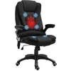 Image de Vinsetto Fauteuil de Bureau massant et Chauffant, Chaise de Bureau, Chaise Ergonomique avec Hauteur réglable, Dossier inclinable et télécommande Filaire, pivotant à 360° Tissu en Polyester Noir