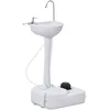 Image de Outsunny Évier de Camping Portable Lave Main sur Pied Portatif Gris