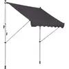 Image de Outsunny Store banne Manuel rétractable 2L x 1,5l x 1,7-2,8H m Inclinaison réglable Installation Rapide Store banne sans perçage pour Balcon métal Aluminium Polyester Gris