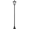 Image de Outsunny Luminaire extérieur lampadaire sur pied solaire lampadaire lanterne classique LED 60 Lm max. dim. 26L x 26l x 177H cm noir