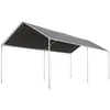 Image de Outsunny Carport auvent pour Voiture 6 x 3 m Acier galvanisé Robuste Toit PE Haute densité Gris