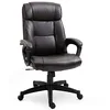 Image de HOMCOM Fauteuil de Bureau Chaise de Bureau Ergonomique réglable roulettes pivotant 360° revêtement synthétique PU 64 x 73 x 106-115,5 cm Chocolat