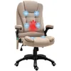 Image de Vinsetto Fauteuil de Bureau Massant et Chauffant 67x74x116cm Marron