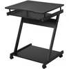 Image de HOMCOM Bureau Informatique Roulant Bureau Mobile Table d'Ordinateur Noir