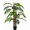 Image de Outsunny Palmier Artificiel Hauteur 1,2 m Arbre Artificiel Tronc Branches Lichen Feuilles Grand réalisme Pot Inclus