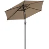 Image de Outsunny Parasol de jardin Parasol droit hexagonal inclinable Ø 2,3 x 2,16H m métal polyester haute densité beige