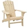 Image de Outsunny Fauteuil Adirondack Fauteuil de Jardin Chaise de Jardin de Plein Air dim. 78L x 89P x 88H cm Bois Massif Sapin Naturel pour Jardin, Terrasse et Balcon