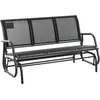 Image de Outsunny Banc à Bascule de Jardin Extérieur 3 Places - Noir