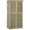 Image de Outsunny Armoire de Jardin abri Jardin Remise pour Outils sur Pied dim. 87L x 47l x 160H cm 2 étagères Portes persiennes Toit bitumé étanche Bois pin Autoclave Sable
