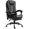 Image de Vinsetto Fauteuil de Bureau Massant 7 Points, Chaise de Bureau Ergonomique avec Repose-Pieds Rétractable, Dossier Inclinable 155°, Hauteur Réglable, Pivotant à 360°, télécommande Filaire, Noir