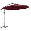 Image de Outsunny Parasol Déporté Octogonal Inclinable Ø 3 x 2,5H m Rouge Vineux