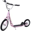 Image de HOMCOM Trottinette patinette Enfant à partir de 5 Ans Grands pneus Guidon réglable poignées Freins et béquille Acier Rose