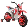Image de HOMCOM Moto Cross électrique Enfant 3 à 5 Ans 12 V 3-8 Km/h avec roulettes latérales Amovibles dim. 106,5L x 51,5l x 68H cm Rouge