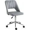 Image de Vinsetto Chaise de Bureau Design Contemporain pivotante 360° Ergonomique Dossier strié aéré Hauteur réglable revêtement Velours 49 x 60 x 91 cm Gris foncé