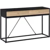 Image de HOMCOM Table de Console Table d'entrée Moderne pour Salon 2 tiroirs Cadre en métal dim. 120 x 35 x 75 cm