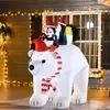 Image de HOMCOM Ours Polaire Gonflable de Noël avec Lumières LED 206cm Imperméable