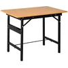 Image de HOMCOM Établi Atelier Pliant Table de Travail Pliable avec règle et rapporteur MDF Table Atelier 100 x 60 x 75,5 cm Jaune Noir