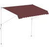 Image de Outsunny Store banne Manuel rétractable Auvent Téléscopique sans Perçage 3L x 1,5l m Inclinaison et Hauteur réglable Installation Rapide métal alu Polyester Anti-UV Bordeaux