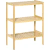 Image de HOMCOM Étagère de Rangement, étagère en Bambou à 3 Niveaux, bibliothèque pour Salon, Chambre et Bureau, 62 x 33 x 80 cm Bois Naturel