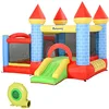 Image de Outsunny Château Gonflable pour Enfants avec Trampoline Toboggan, souffleur 350W et Sac de Transport Inclus jusqu'à 3 Enfants dim. 280L x 260l x 210H cm Multicolore
