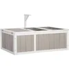 Image de PawHut Maison enclos Cage pour Petit Animal Tortue avec 2 espaces dim. 91,5L x 61l x 33H cm - Bois de Sapin