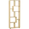 Image de HOMCOM Bibliothèque étagère Zig zag Design Contemporain 70L x 24l x 178H cm Panneaux Particules Bois Naturel