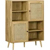 Image de HOMCOM Buffet Meuble de Rangement Armoire Haut sur Pied 90x32,5x120cm