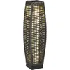 Image de Outsunny Lampe à Poser Luminaire LED de Jardin Solaire en Résine Tressée Imitation Rotin - 21 x 21 x 78 cm Gris