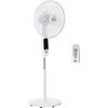 Image de HOMCOM Ventilateur sur pied puissant 50 W, ventilateur réglable en hauteur 118-138 cm, télécommande, 5 pales de 40 cm, 3 modes et 3 vitesses, oscillation 85° et minuterie, blanc