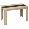 Image de HOMCOM Table à Manger rectangulaire pour 4 à 6 Personnes, Table de Cuisine, 120 x 69 x 75 cm, Style Moderne, Pieds triangulaires Plus Stable, chêne et Noir