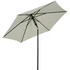 Image de Outsunny Parasol de jardin inclinable parasol droit à poussée manuelle avec aération en métal polyester haute densité 180g/m² dim. Ø 265 x 235H cm gris clair