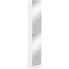 Image de kleankin Meuble Colonne de Salle de Bain pivotant Meuble de Rangement Colonne pour Salle de Bain avec Miroir - 6 étagères - 36 x 36 x 171 cm Blanc