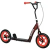 Image de AIYAPLAY Trottinette Enfant patinette Scooter Enfant de 6 à 12 Ans Grandes Roues Ø30 cm Hauteur réglable Frein arrière béquille Rouge