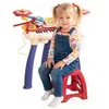 Image de AIYAPLAY Piano Enfant, Clavier électronique Batterie 2 en 1, 32 Touches Multifonctions, avec Micro et Tabouret, Lecteur Disque U et MP3, Instrument de Musique Enfant 3-6 Ans, Multicolore