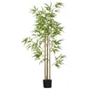 Image de HOMCOM Plante Artificielle Bambou Arbre Artificiel Hauteur 180cm