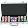 Image de SPORTNOW Mallette de Poker Verrouillable 300 Jetons 5 Dés Aluminium