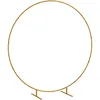 Image de Outsunny Décoration de kit d'arche de Ballon Rond Arche de Jardin Arche à rosiers Arche pour Plantes grimpantes pour Mariage, Anniversaire, cérémonie et Banquet en Acier doré 2,24 m