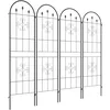 Image de Outsunny Lot de 2 Treillis de Jardin, Support pour Plantes grimpantes en Acier, 50L x 180H cm, Noir