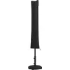 Image de Outsunny Housse de Protection imperméable pour Parasol Droit avec Fermeture éclair et Cordon de Serrage Noir