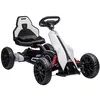 Image de HOMCOM Kart électrique pour Enfant 12V - Vitesse 3-5km/h pour Enfants de 3 à 8 Ans - siège réglable Ceinture de sécurité et 5 Roues - Blanc