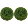 Image de HOMCOM Lot de 2 Boules de buis artificielles de 40 cm, Protection UV, décoration pour la Maison, Le Jardin, la fête de Mariage, la décoration de la Maison, Vert foncé