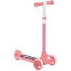 Image de AIYAPLAY Trottinette pour Enfant - Trottinette 3 Roues Lumineuses LED - Hauteur Guidon en TPE réglable - Frein à Friction arrière - Acier PP pour Enfants de 2 à 6 Ans Rose