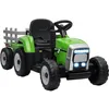 Image de HOMCOM Tracteur Électrique avec Remorque Amovible 12V 3-6 km/h Vert