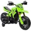 Image de AIYAPLAY Moto électrique Enfants, Moto Cross pour Enfants avec Batterie 6 V, 2 Moteurs, klaxon et Roues d'entraînement, 3 à 8 Ans, Charge 30KG, Vert