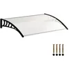 Image de Outsunny Auvent de Porte d'entrée, Toit Marquise de Porte Exterieur en Polycarbonate et Profil Aluminium, Protection Contre la Pluie et UV pour terrasse, Balcon, 122x89cm, Blanc